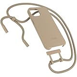 Woodcessories - Change Case, Nachhaltige Handykette abnehmbar kompatibel mit iPhone 14 Plus Hülle mit Band beige - biologisch abbaubar